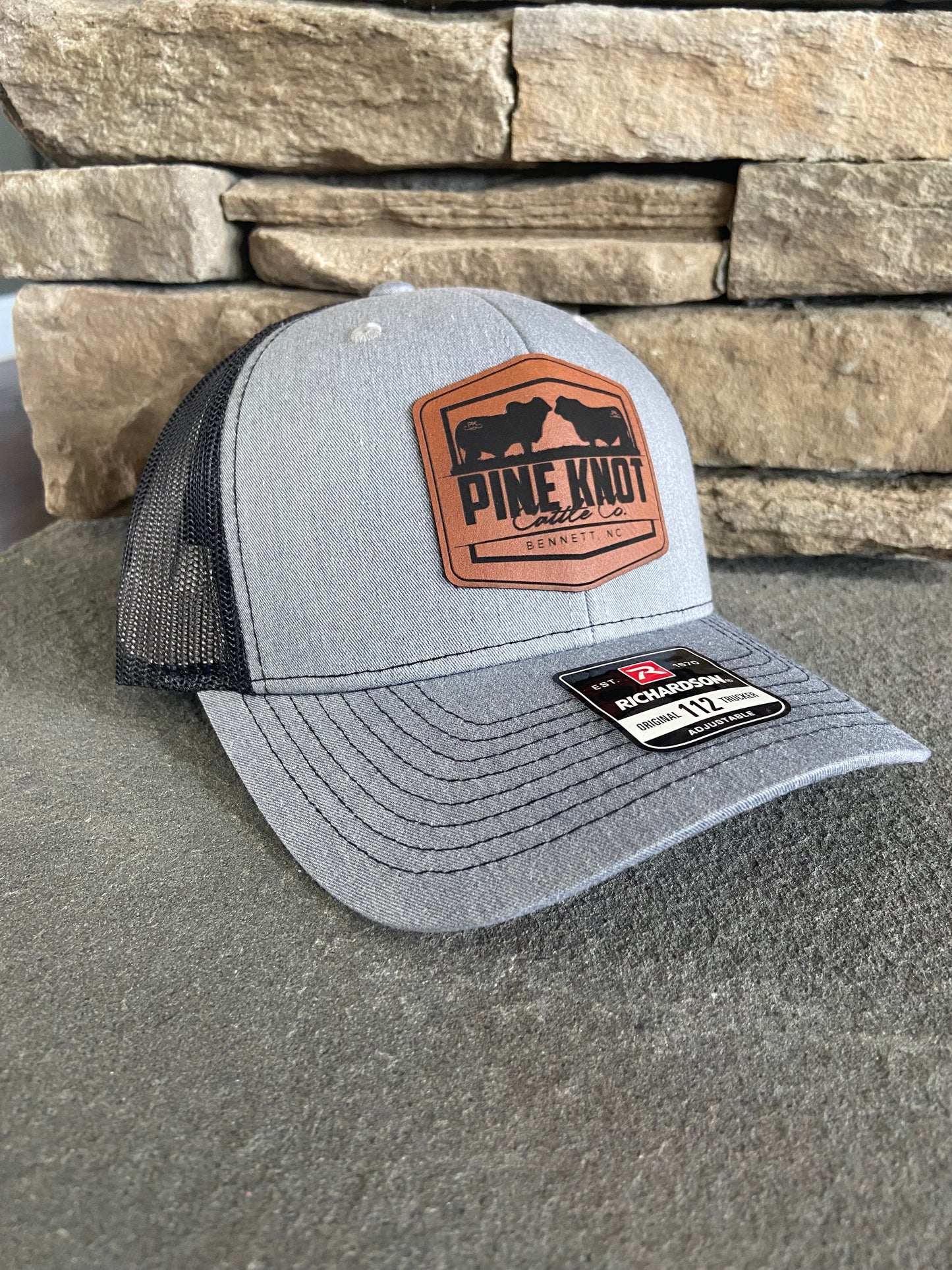 PKC Leather Patch Logo Hat / Gray